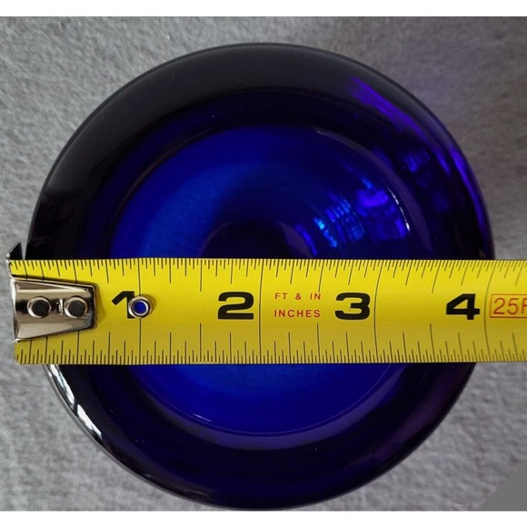 ViNtAgE Cobalt Blue 🔵Crystal Glass Votive Tealight Czech Republic - Picture 9 of 11